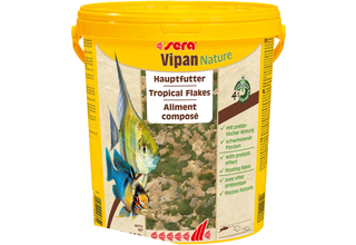 Sera Vipan Nature Large Flakes 20 л (4 кг) - универсальный корм для всех видов рыб (крупные хлопья)