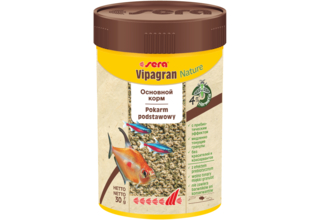 Sera Vipagran Nature 100 мл - универсальный корм для всех видов рыб (гранулы)