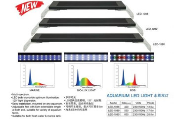 Светильник DOPHIN LED-1089 RGB (45 - 51 см.), 17 W, 18 white+9 red+12 blue