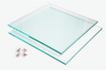Комплект полированных стеклянных полок с фурнитурой для подставок Панорама 180 (2 шт.10 мм.)