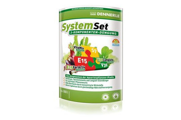 Комплект препаратов для системного и профессионального ухода за аквариумными растениями Dennerle Perfect Plant System Set (E15 10 табл / S7 25 мл / V30 25 мл) на 800 л