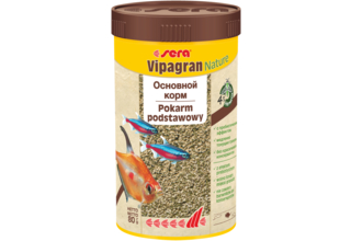 Sera Vipagran Nature 250 мл - универсальный корм для всех видов рыб (гранулы)