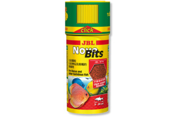 JBL NovoBits (CLICK) - Корм в форме гранул для дискусов и других привередливых тропических рыб, в банке с дозатором, 250 мл (110 г)