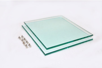 Комплект полированных стеклянных полок с фурнитурой для подставок Риф 300 (2 шт.10 мм.)