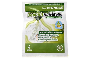 Корневое удобрение в виде шариков для любых аквариумных растений Dennerle Deponit NutriBalls - 4 шт