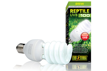 Лампа с УФ для тропических террариумов - Exo-Terra Reptile UVB100 (ex. Repti Glo 5.0) - 25 Вт