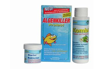Комплект биопрепаратов: Algenkiller, Kombi, Starter Bakterien на 10000 литров